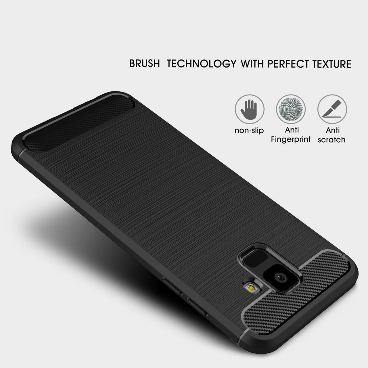 COVER CARBON LOOK per SAMSUNG GALAXY A6 2018