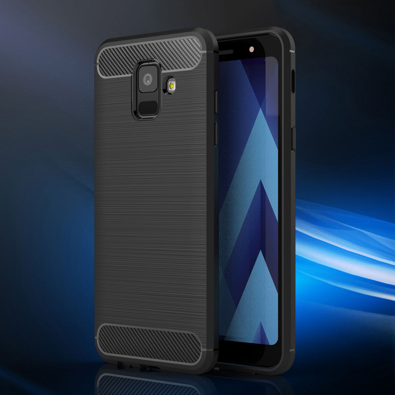 COVER CARBON LOOK per SAMSUNG GALAXY A6 2018