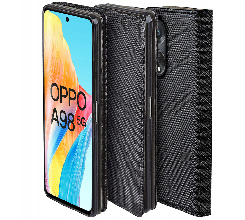 Cubierta de libro de imán inteligente para OPPO A17 