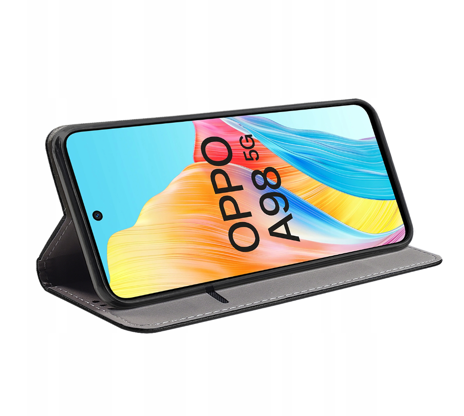 Cubierta de libro de imán inteligente para OPPO A17 