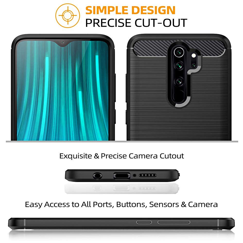 COVER CARBON LOOK per XIAOMI REDMI NOTE 8 PRO