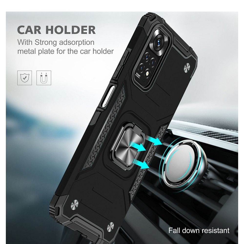 COVER CORAZZA NITRO HYBRID RING ANELLO PER XIAOMI REDMINOTE 12 4G