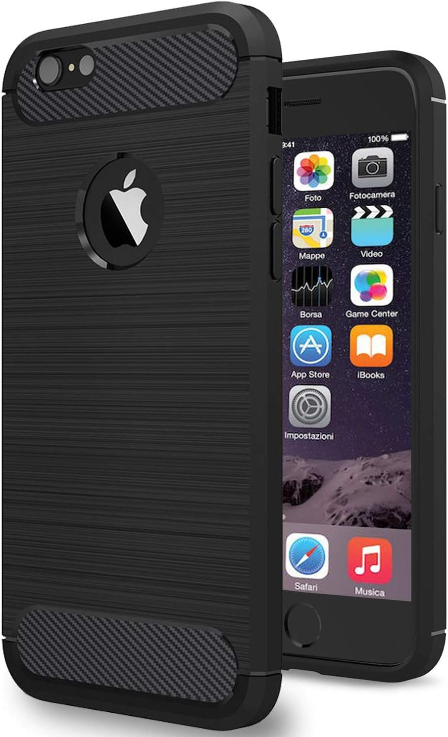 FUNDA CARBONO LOOK para APPLE IPHONE 8