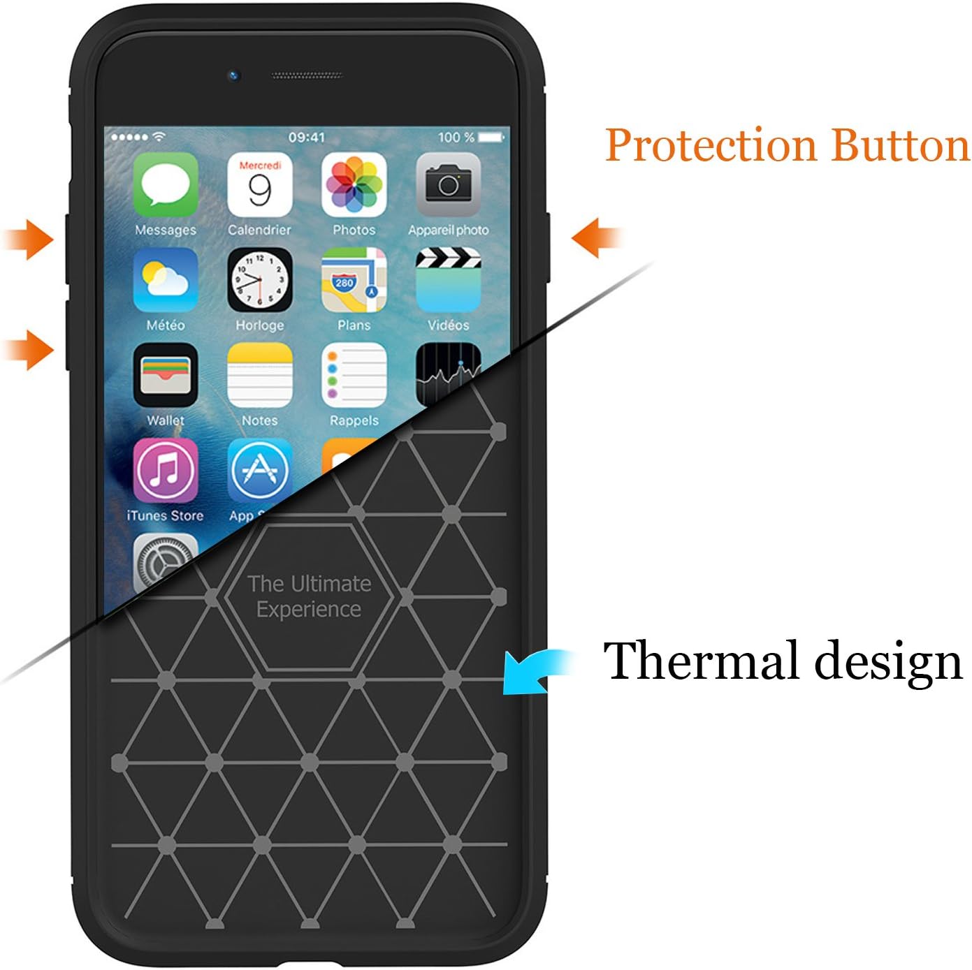 COVER CARBON LOOK per APPLE IPHONE 6 - 6S