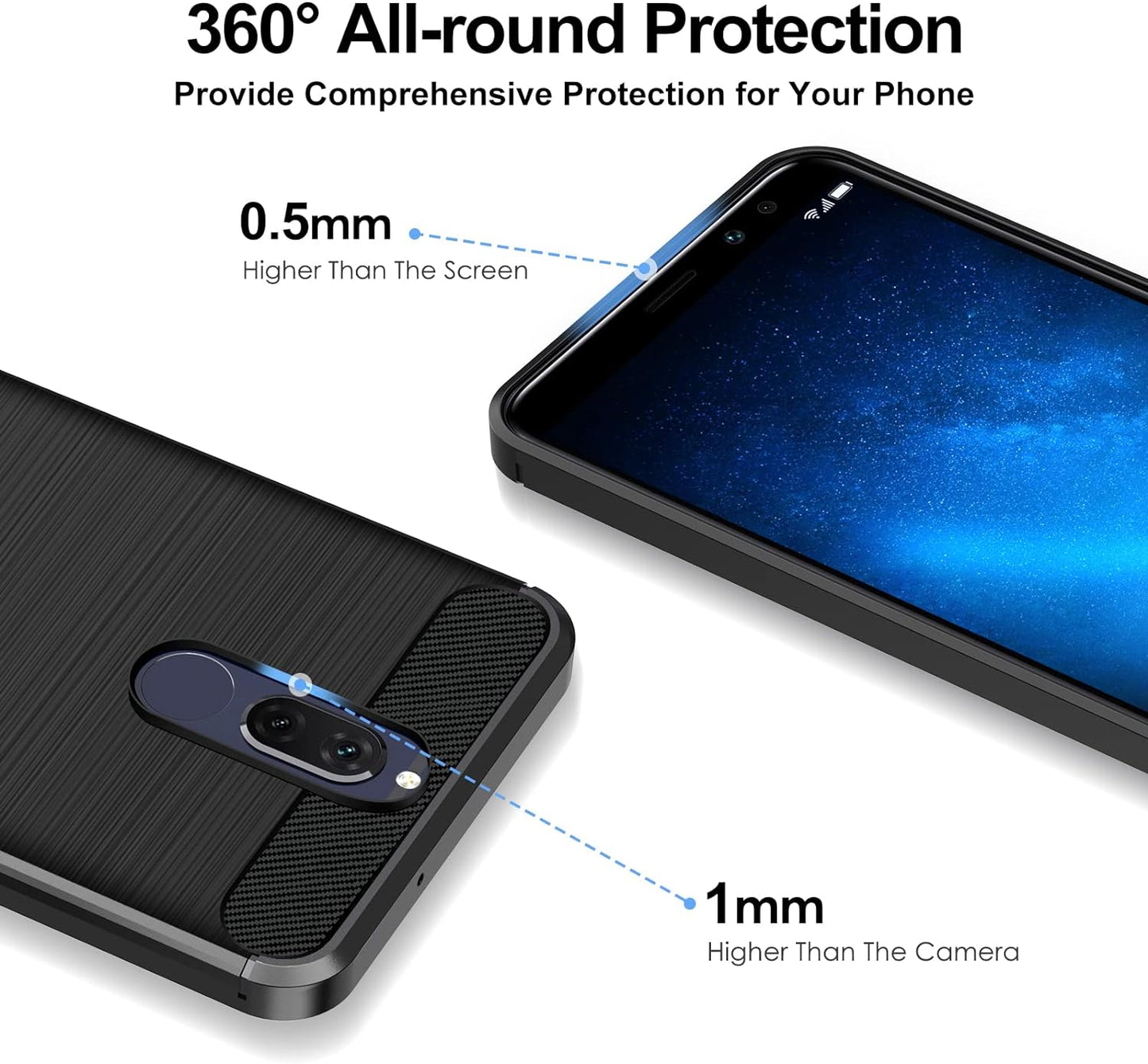 CARBON LOOK COVER for HUAWEI MATE 20 LITE