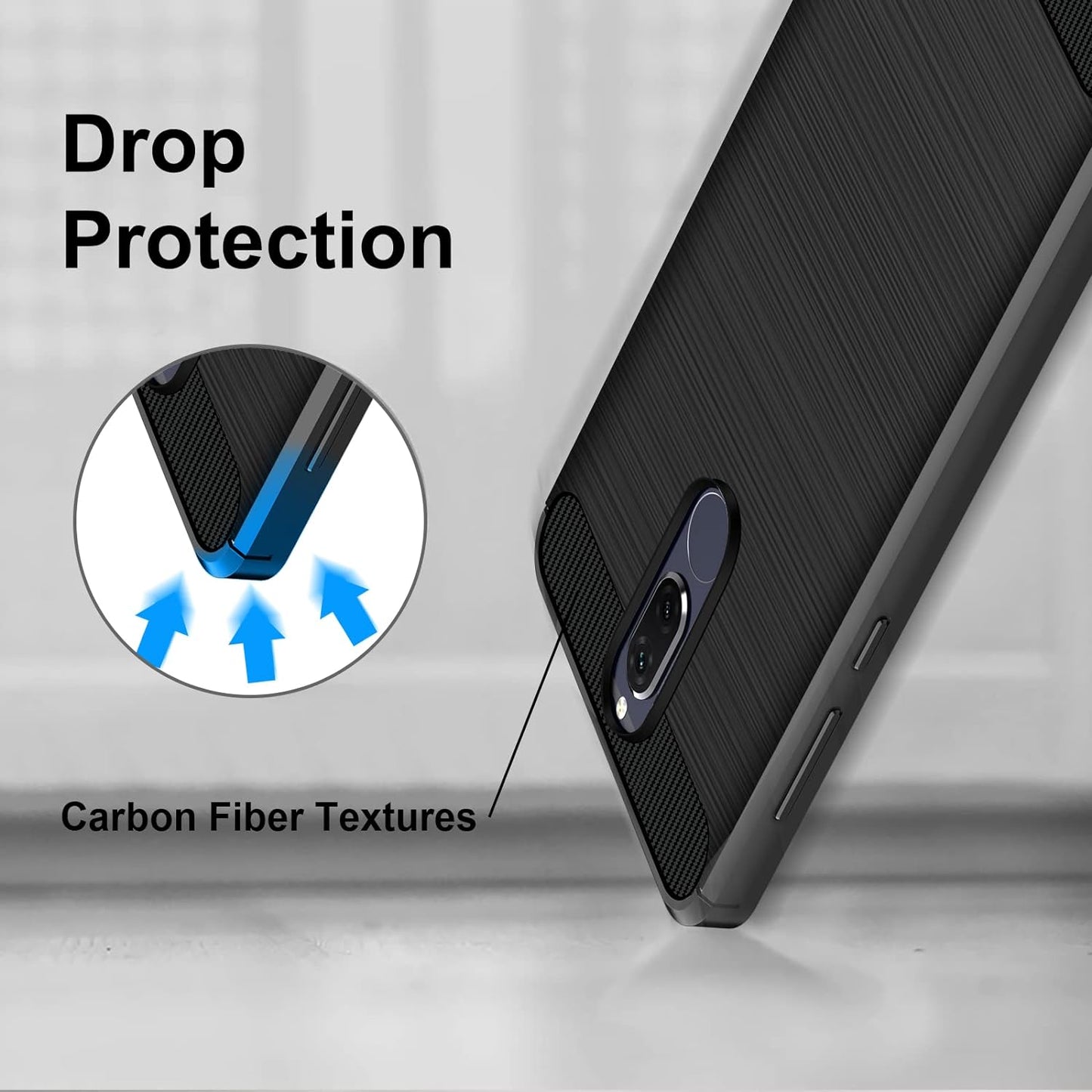 CARBON LOOK COVER for HUAWEI MATE 20 LITE