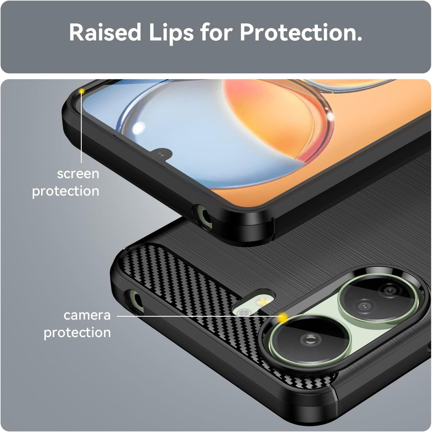 COVER CUSTODIA CARBON LOOK per XIAOMI REDMI 13C