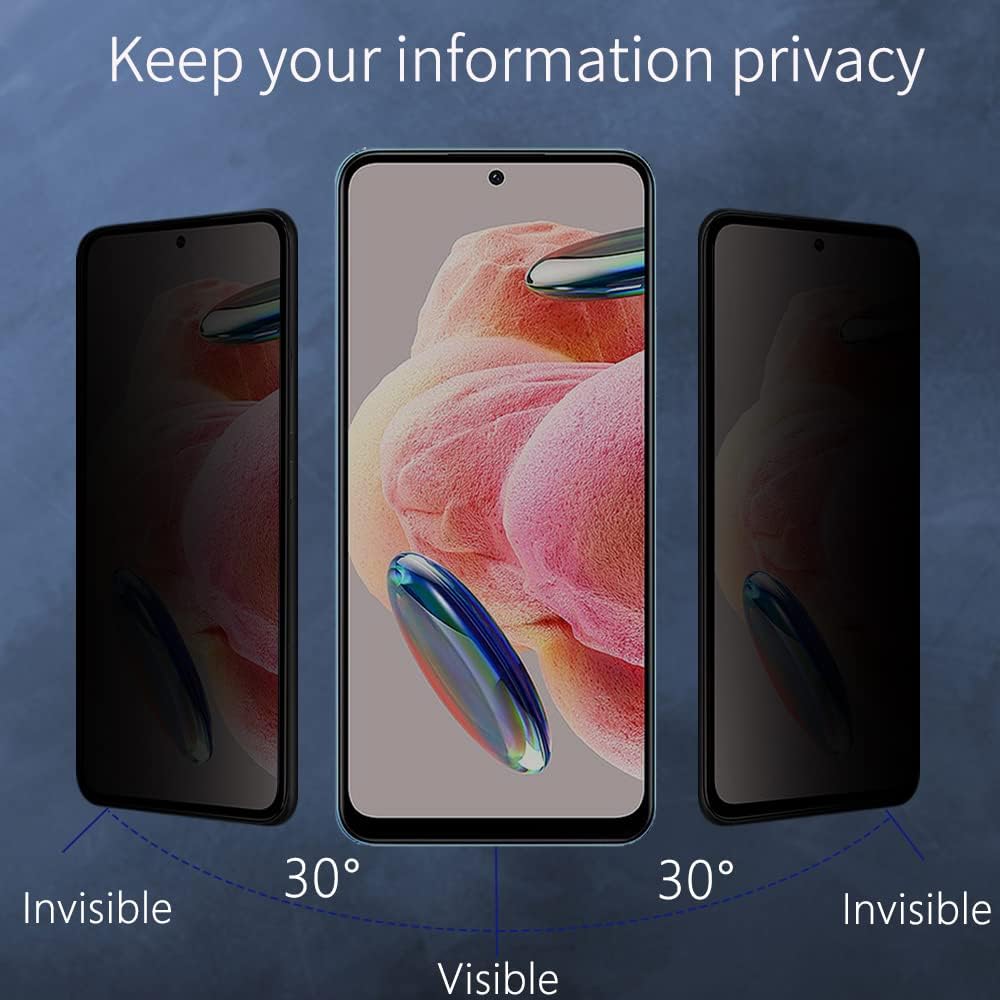 Pellicola PRIVACY in VETRO TEMPERATO per XIAOMI REDMI NOTE 12 PRO 5G - COPERTURA COMPLETA