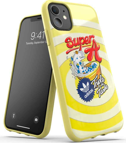 Funda ADIDAS Originals para Apple iPhone 11 AMARILLO - FUNDA GRÁFICA A PRESIÓN