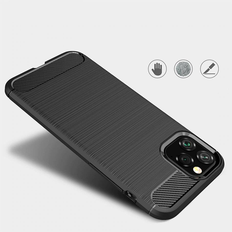 COVER CARBON LOOK per APPLE IPHONE 11 PRO MAX