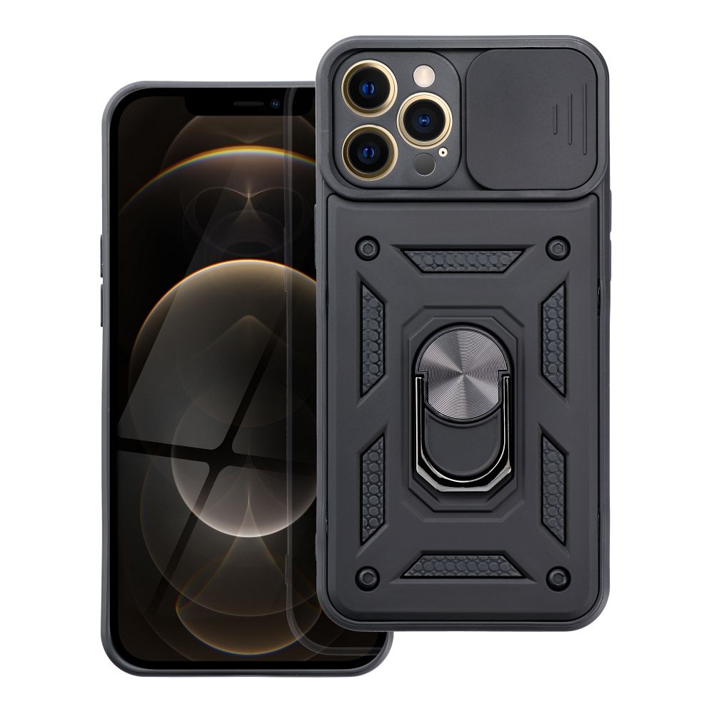 SLIDE ARMOR COVER CASE with RING FOR APPLE IPHONE 12 PRO