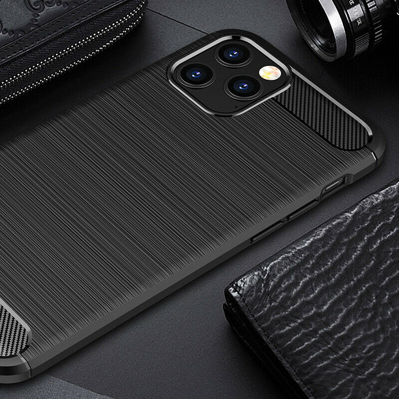 COVER CARBON LOOK per APPLE IPHONE 12 / 12 PRO