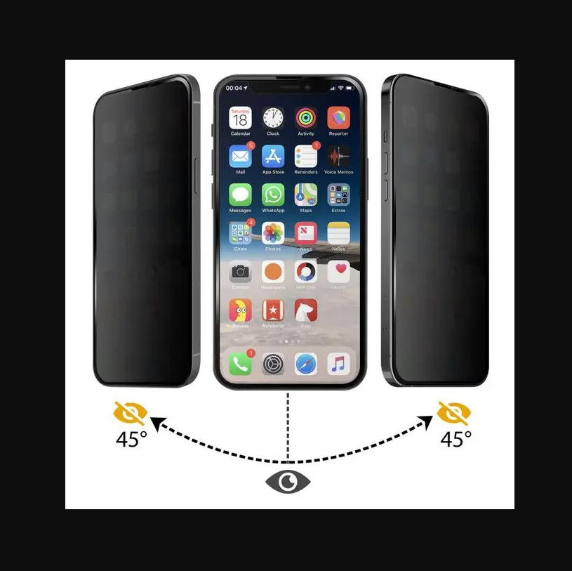 Protector de Pantalla PRIVACY VIDRIO TEMPLADO para APPLE IPHONE X / XS / 11 PRO - COBERTURA TOTAL