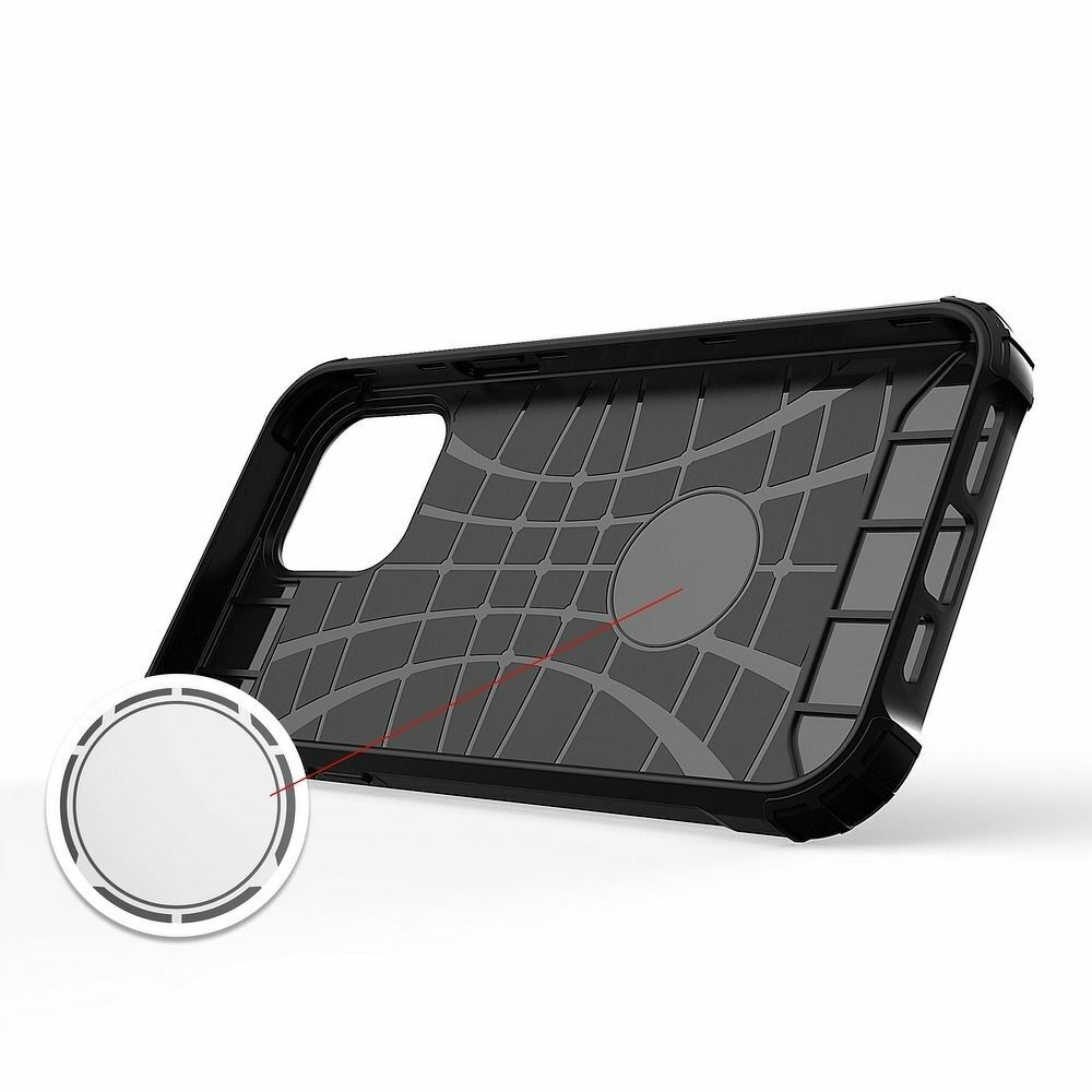 ARMORED COVER FOR IPHONE 13 PRO - STRONG ARMORED BLACK COLOR