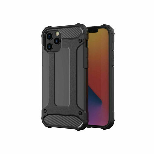 FUNDA BLINDADA PARA IPHONE 13 PRO MAX - COLOR NEGRO BLINDADO FUERTE