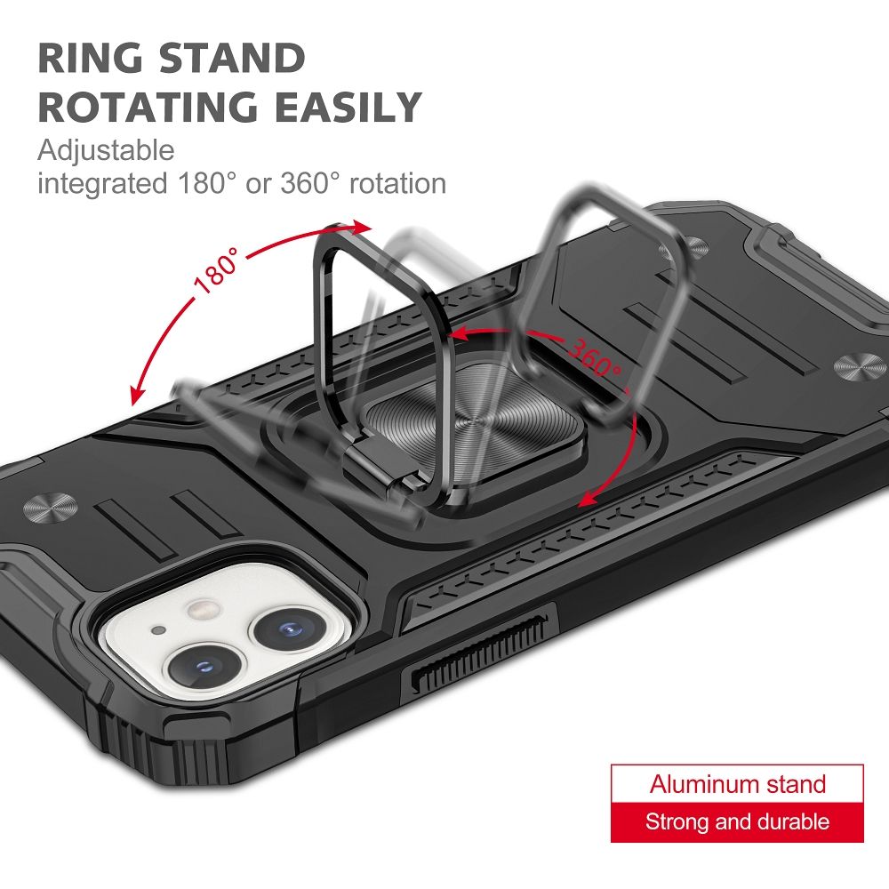 CUSTODIA COVER CORAZZA NITRO HYBRID RING ANELLO PER APPLE IPHONE 13