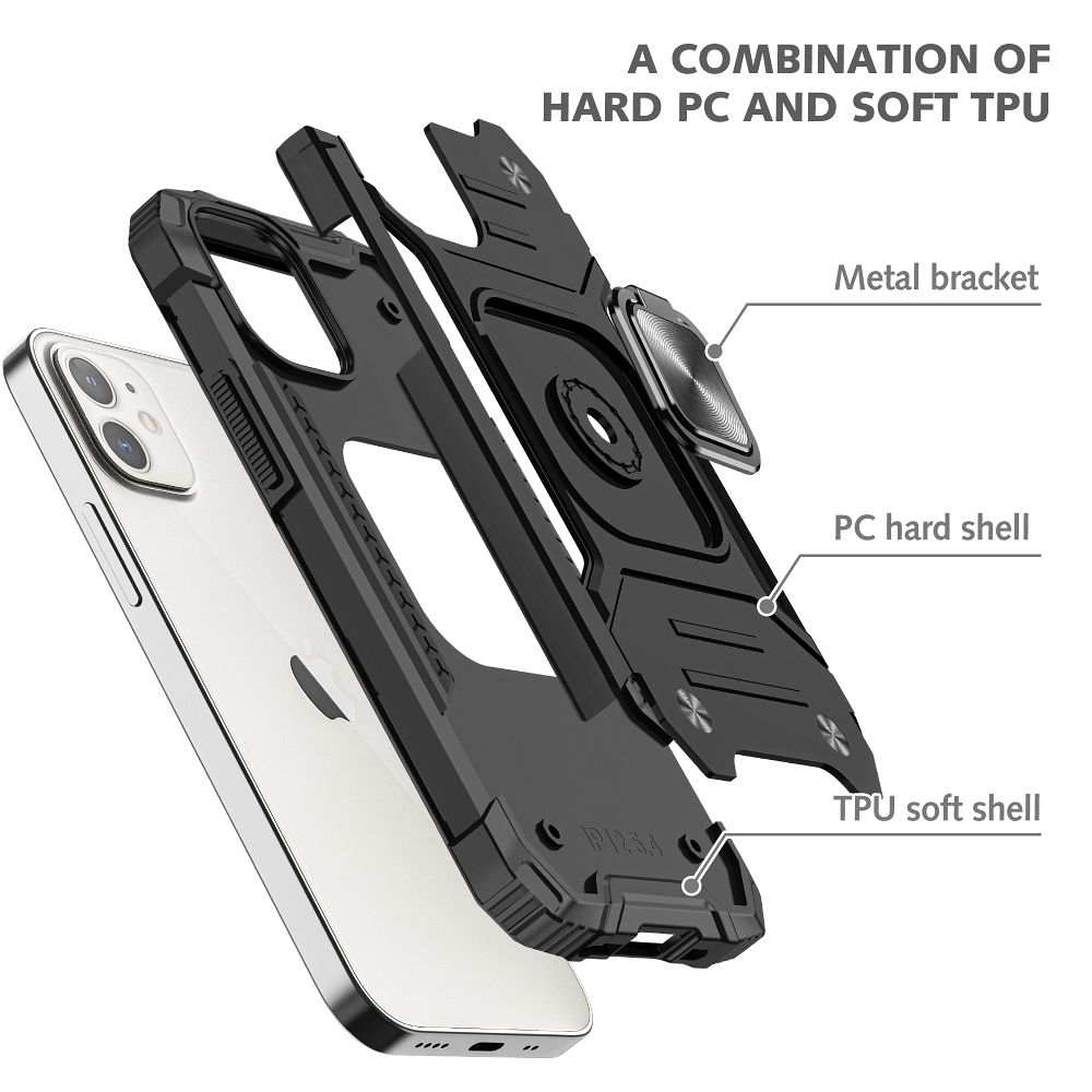 NITRO HYBRID RING ARMOR COVER CASE FOR APPLE IPHONE 13