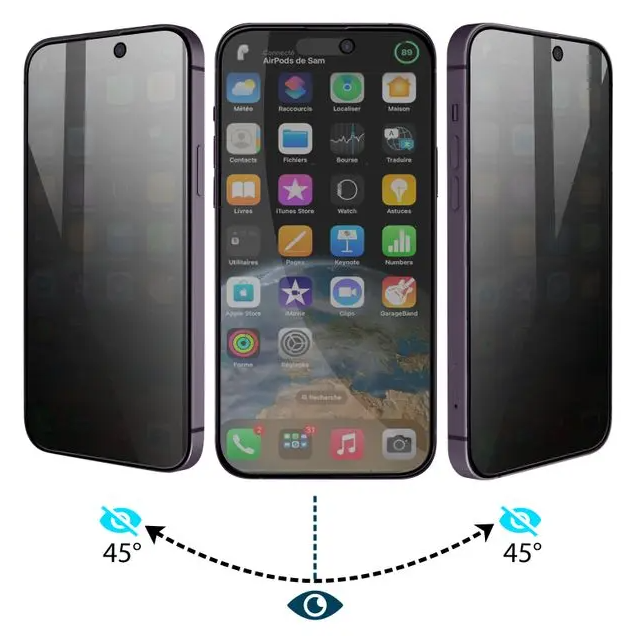 TEMPERED GLASS PRIVACY Screen Protector for APPLE IPHONE 14 PRO - FULL COVERAGE