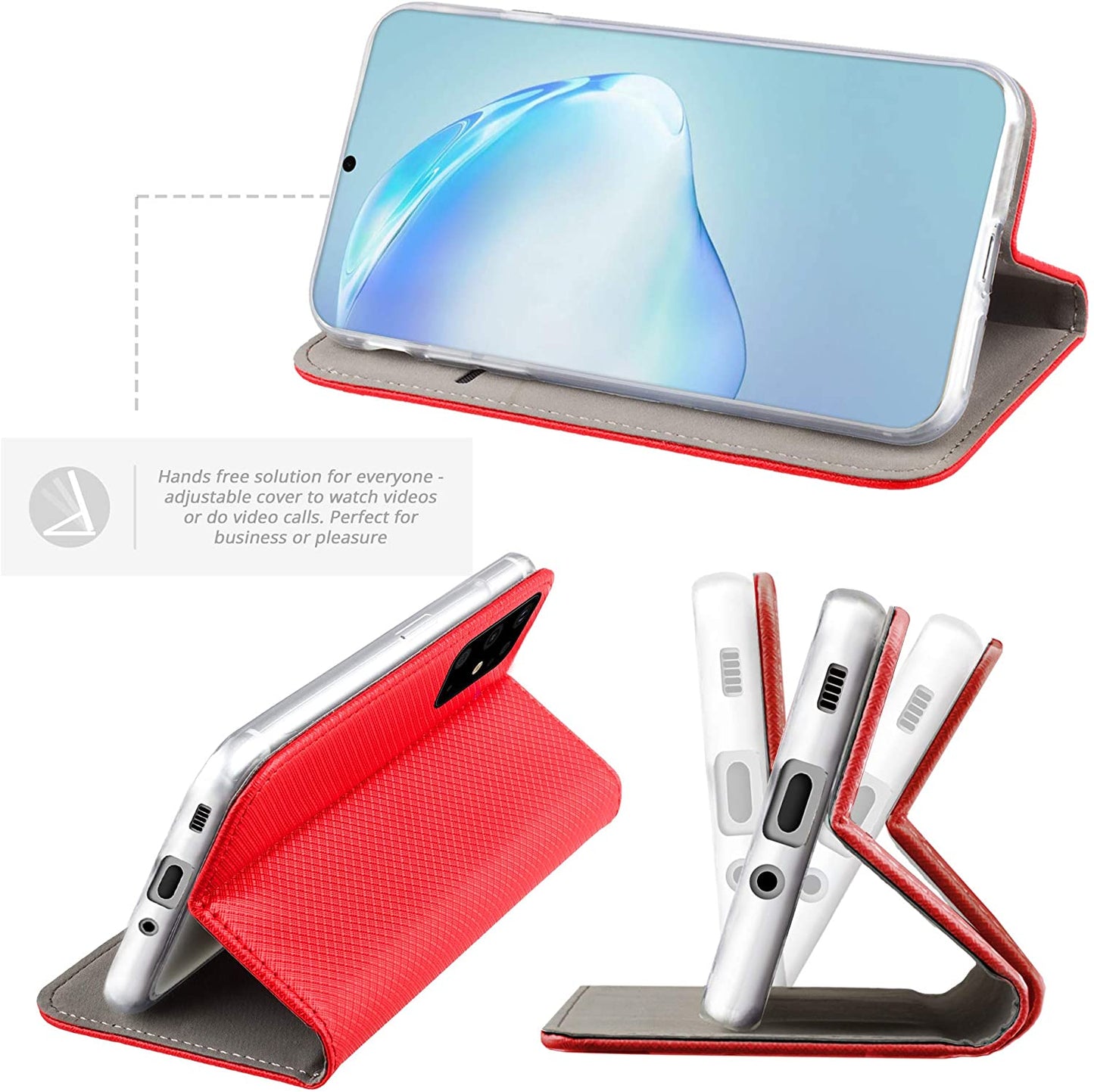 Smart Magnet booklet cover for Samsung Galaxy S20 RED 