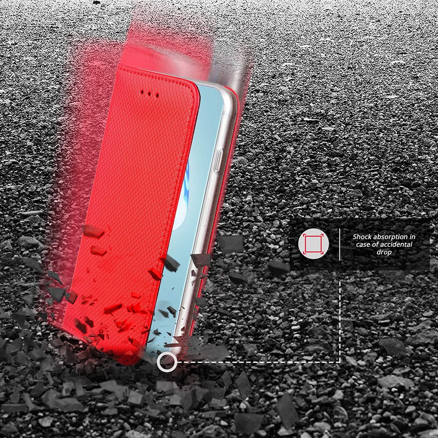 Cover libretto Smart Magnet per Samsung Galaxy S20 ROSSO