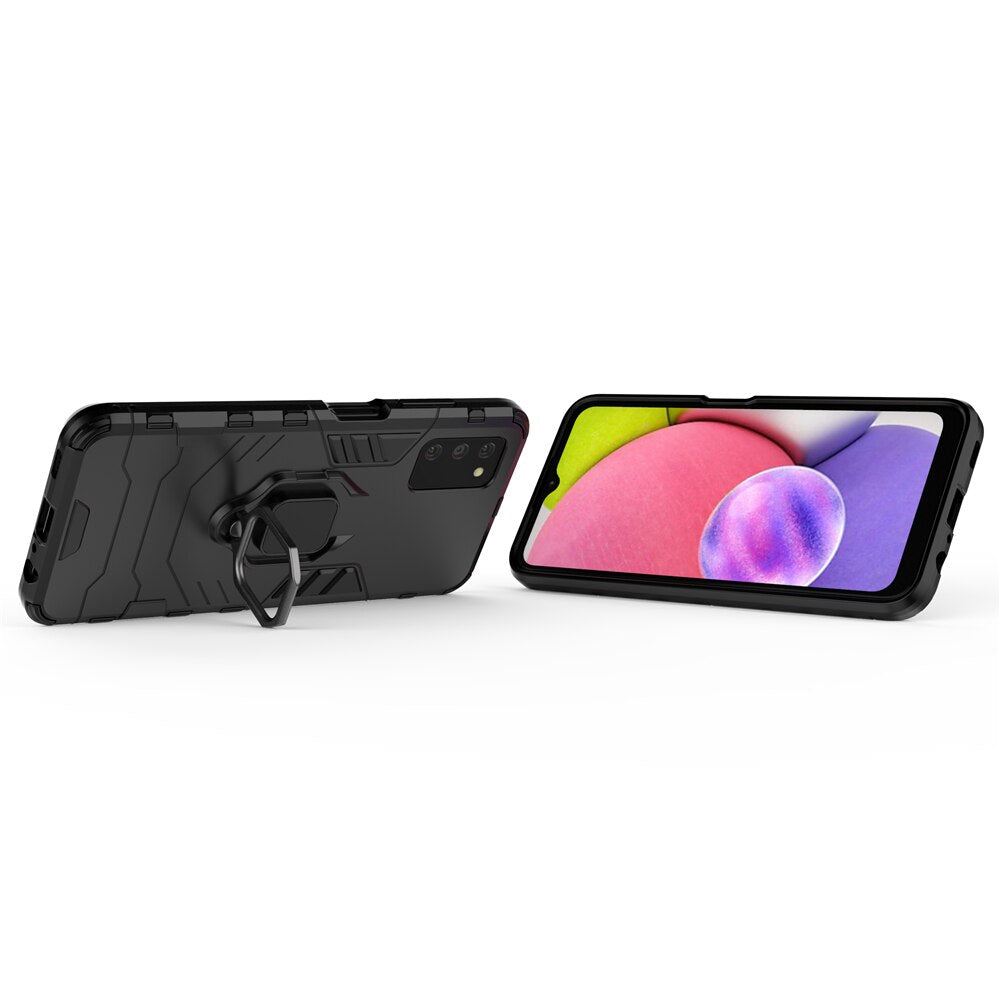 COVER DEFENDER ARMOR RING ANELLO PER SAMSUNG GALAXY A03s