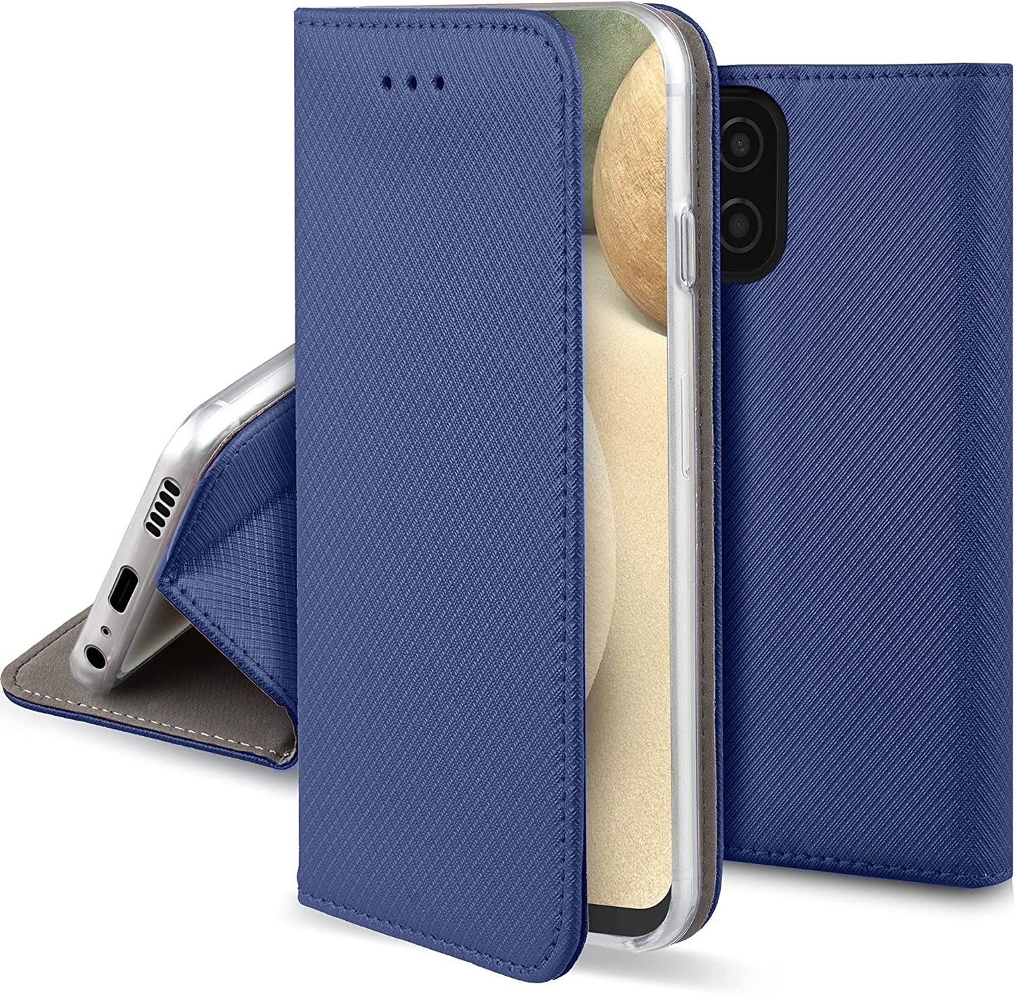 Cover libretto Smart Magnet BLU per Samsung Galaxy A12