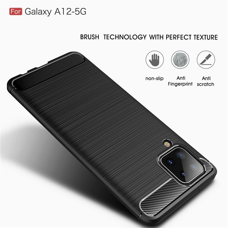 COVER CARBON LOOK per SAMSUNG GALAXY A12 5G