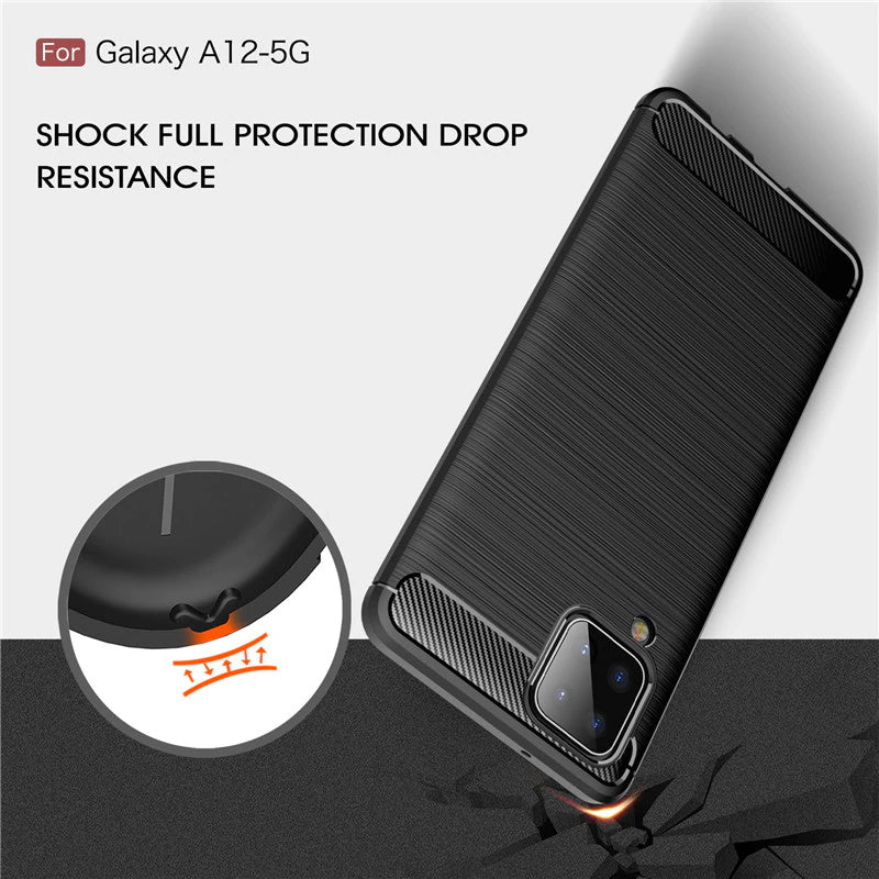 COVER CARBON LOOK per SAMSUNG GALAXY A12 5G