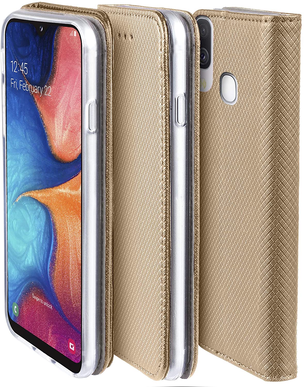 Funda tipo folleto Smart Magnet para Samsung Galaxy A20s GOLD 