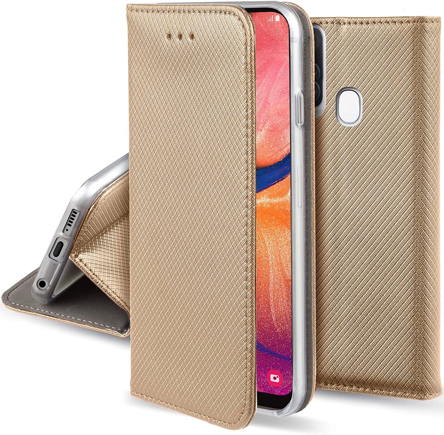 Cover libretto Smart Magnet per Samsung Galaxy A20s ORO