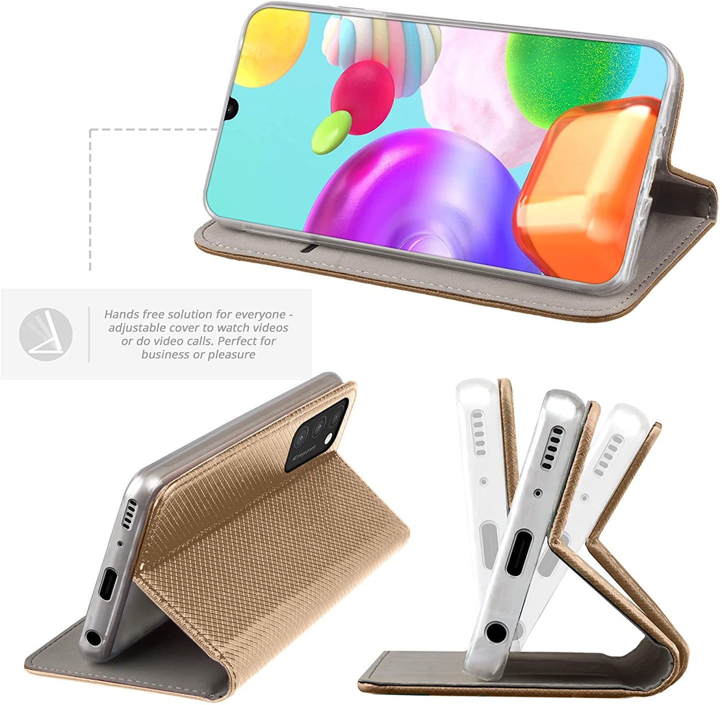 Smart Magnet booklet cover for Samsung Galaxy A41 GOLD 