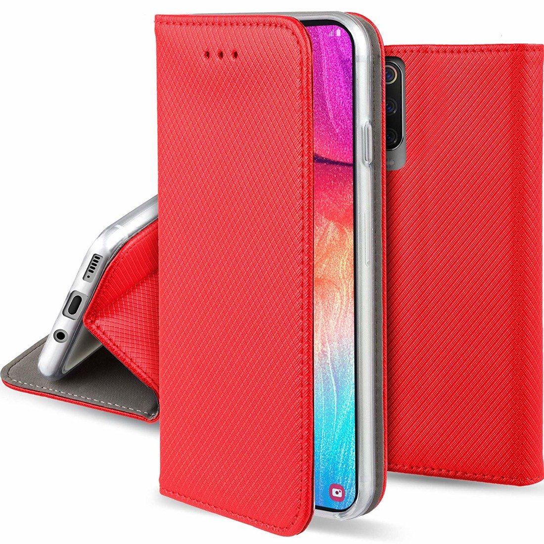 Smart Magnet booklet cover for Samsung Galaxy A41 RED 