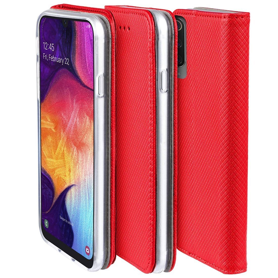 Smart Magnet booklet cover for Samsung Galaxy A41 RED 