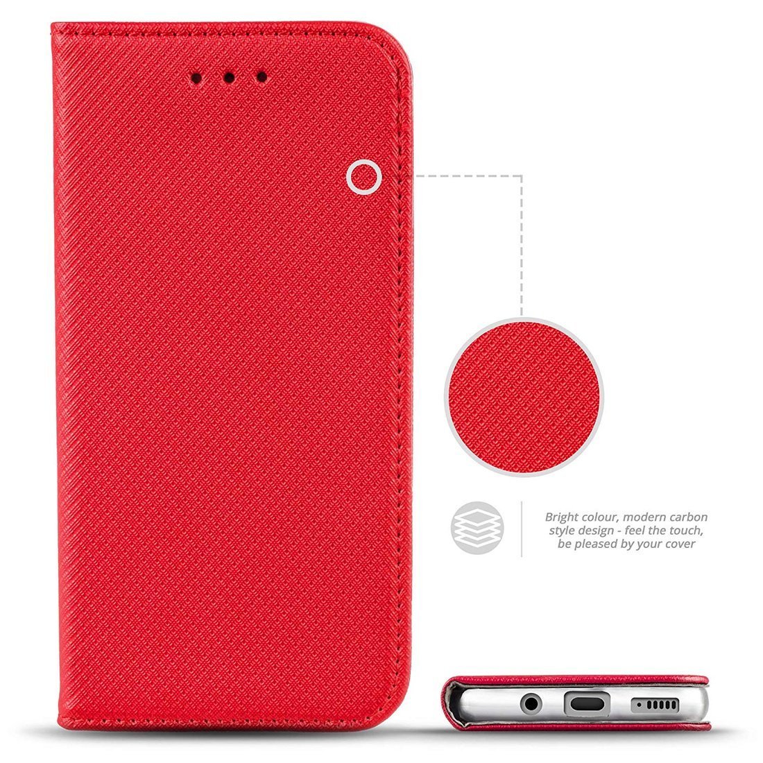 Smart Magnet booklet cover for Samsung Galaxy A41 RED 