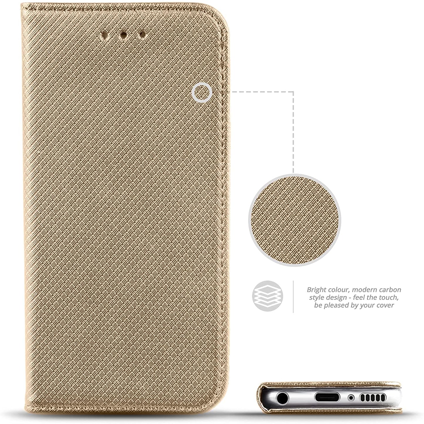 Cover libretto Smart Magnet per Samsung Galaxy A42 5G ORO