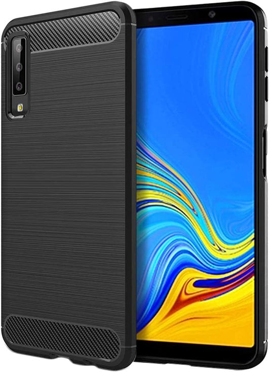 COVER CARBON LOOK per SAMSUNG GALAXY A7 2018