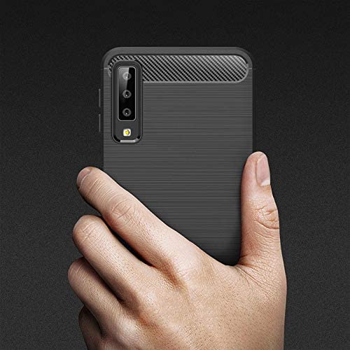 COVER CARBON LOOK per SAMSUNG GALAXY A7 2018