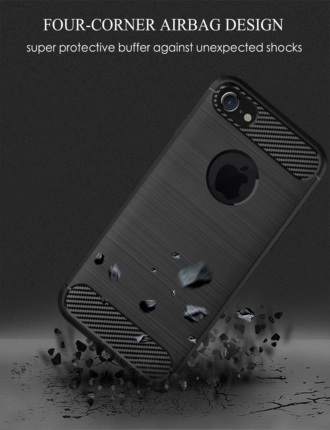 COVER CARBON LOOK per APPLE IPHONE 8