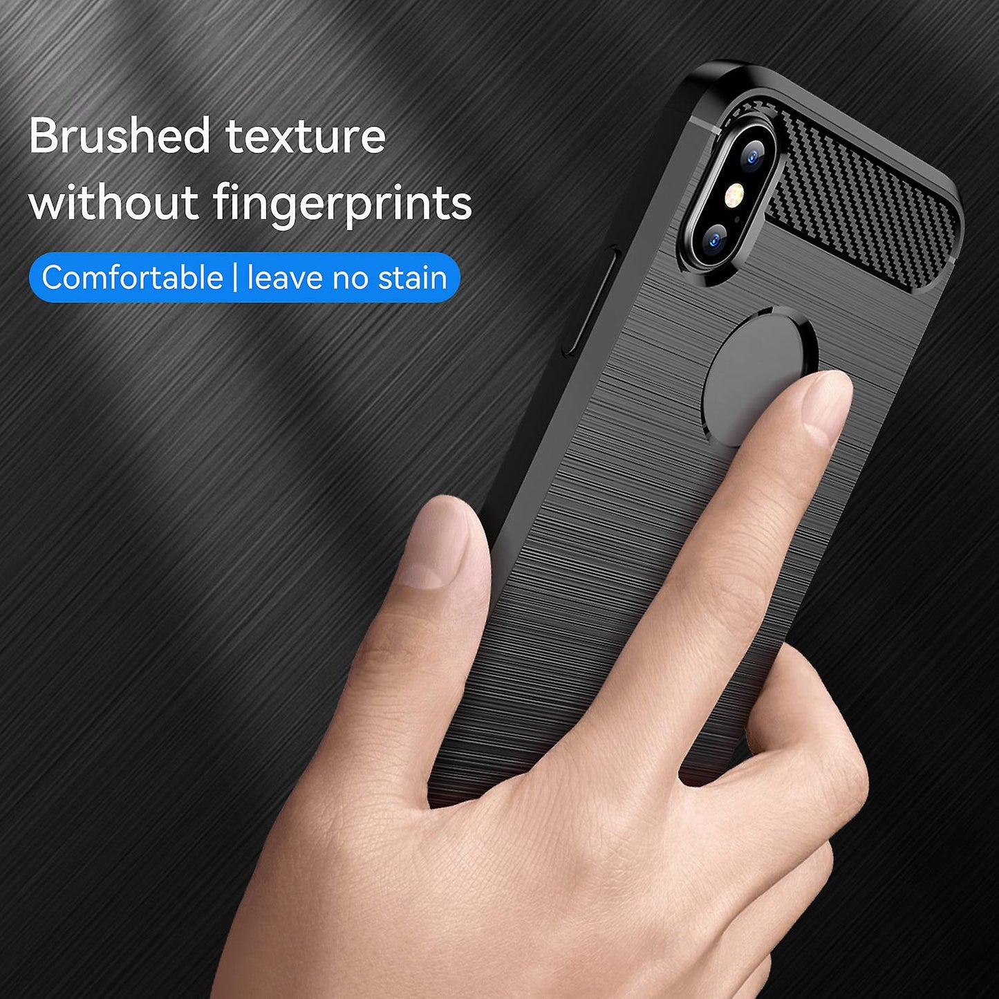 CARBON LOOK COVER for APPLE IPHONE X / XS