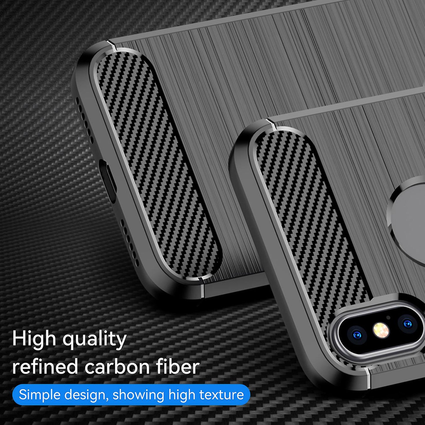 CARBON LOOK COVER for APPLE IPHONE X / XS