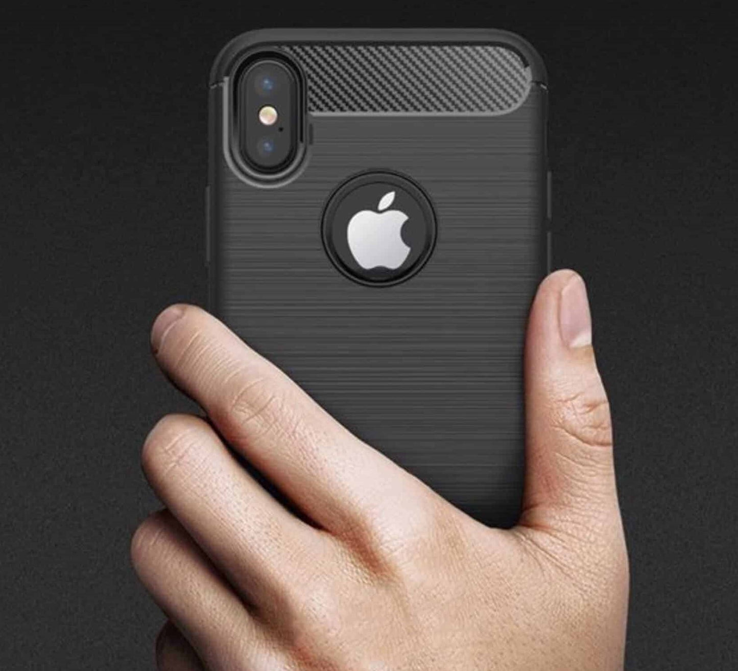 CARBON LOOK COVER for APPLE IPHONE X / XS