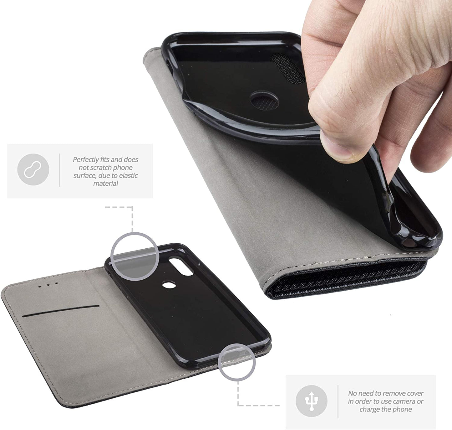 Funda tipo libro Smart Magnet para XIAOMI Mi A2 LITE 