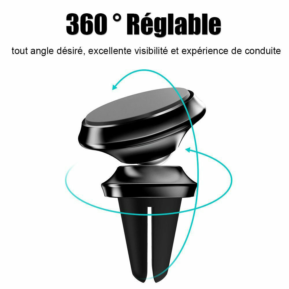 BLACK MAGNETIC HOLDER FOR CAR AIR VENTS MOBILE PHONE SMARTPHONE HOLDER 