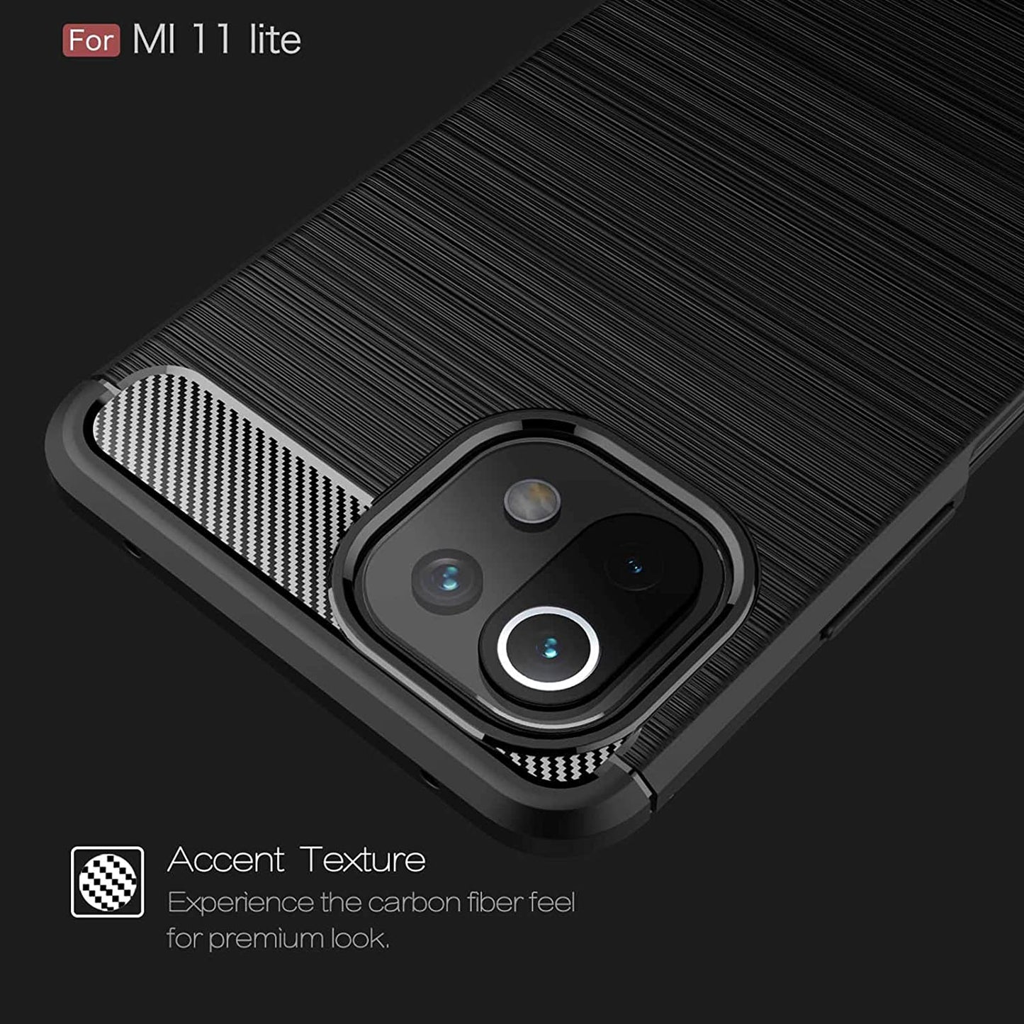 COVER CARBON LOOK per XIAOMI Mi 11 LITE 4G / 5G