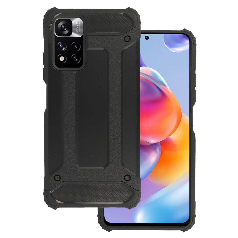 COVER ARMORED PER XIAOMI REDMI NOTE 11 5G - ROBUSTA ARMATURA COLORE NERO