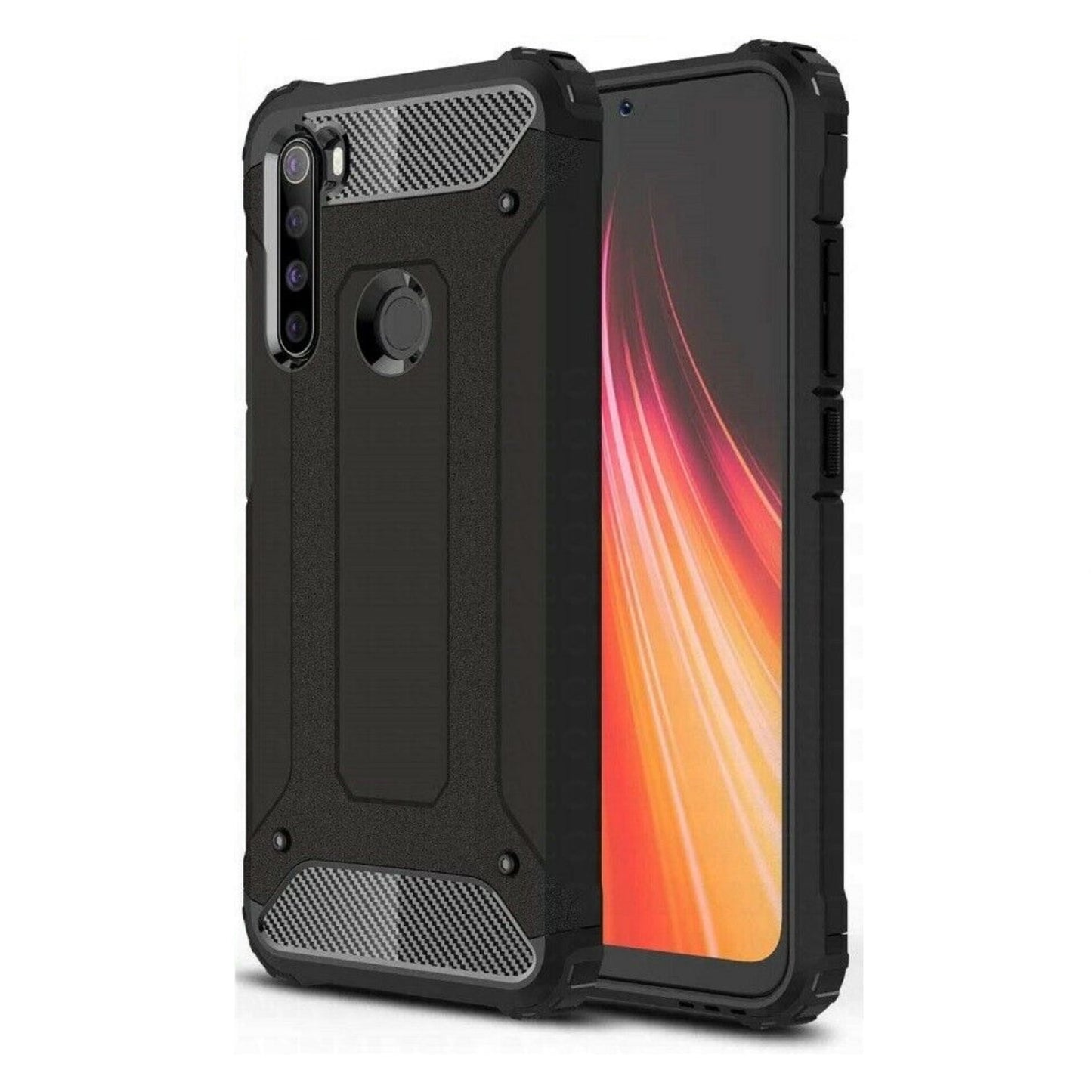 COVER ARMORED PER XIAOMI REDMI NOTE 8T - ROBUSTA ARMATURA COLORE NERO