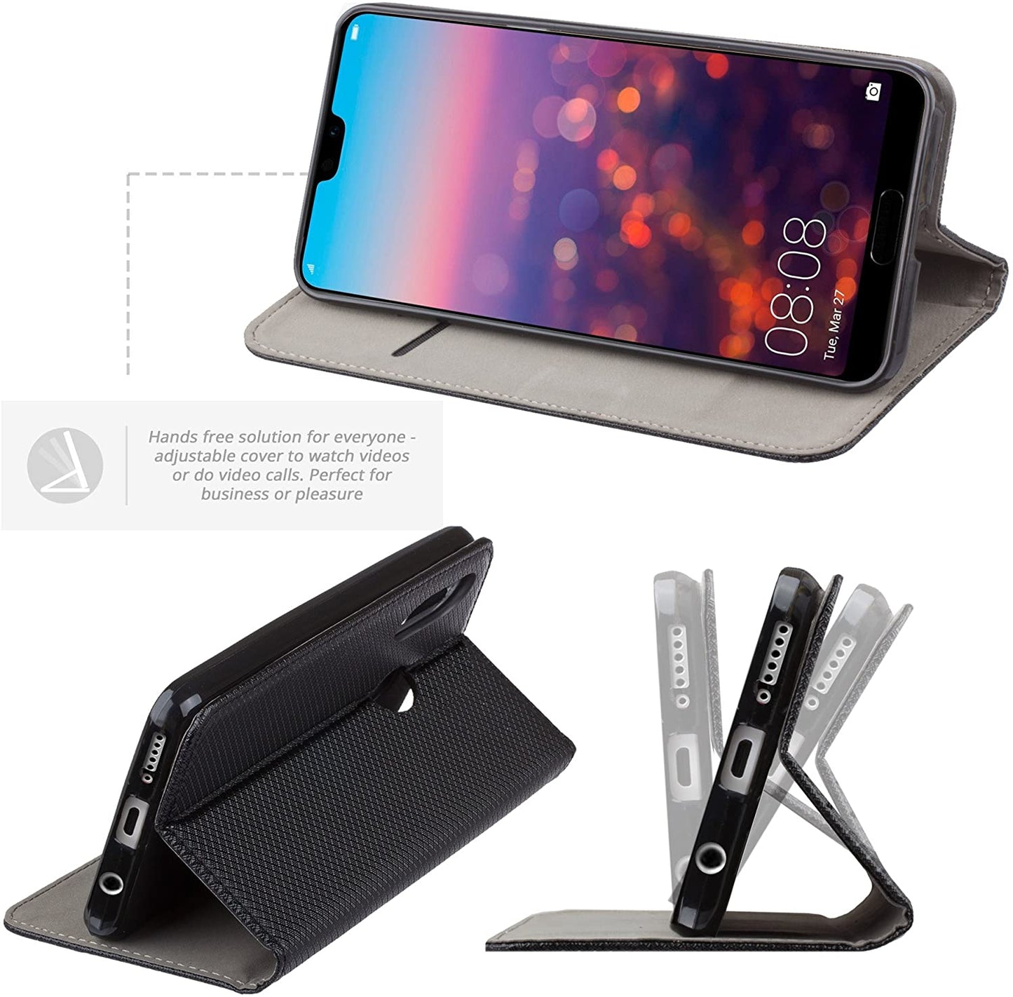 Smart Magnet booklet cover for HUAWEI P20 LITE 