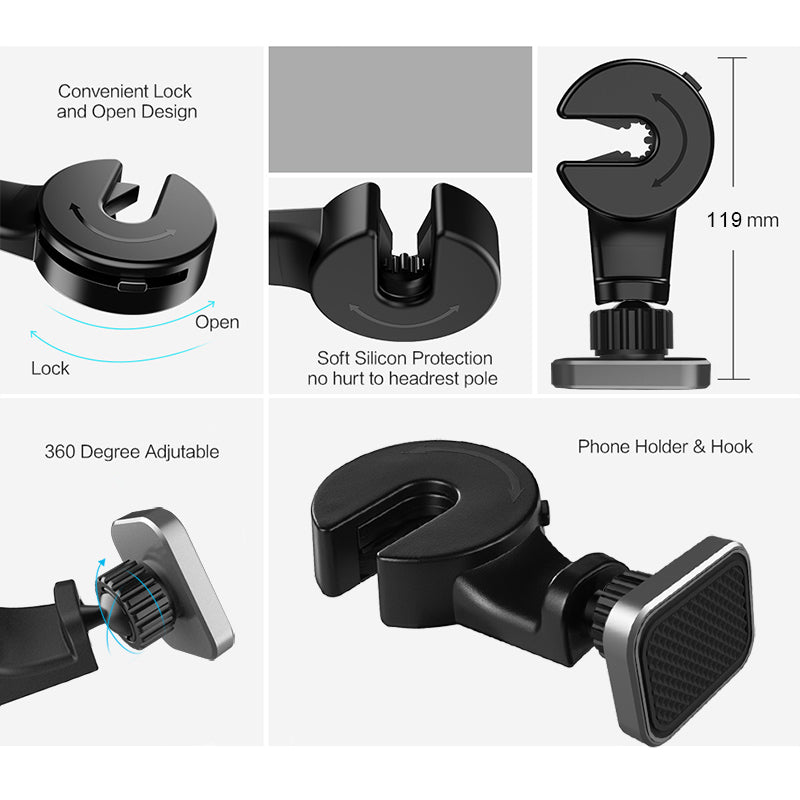 SUPPORTO SMARTPHONE MAGNETICO PER AUTO - POGGIATESTA PORTA TELEFONO CELLULARE