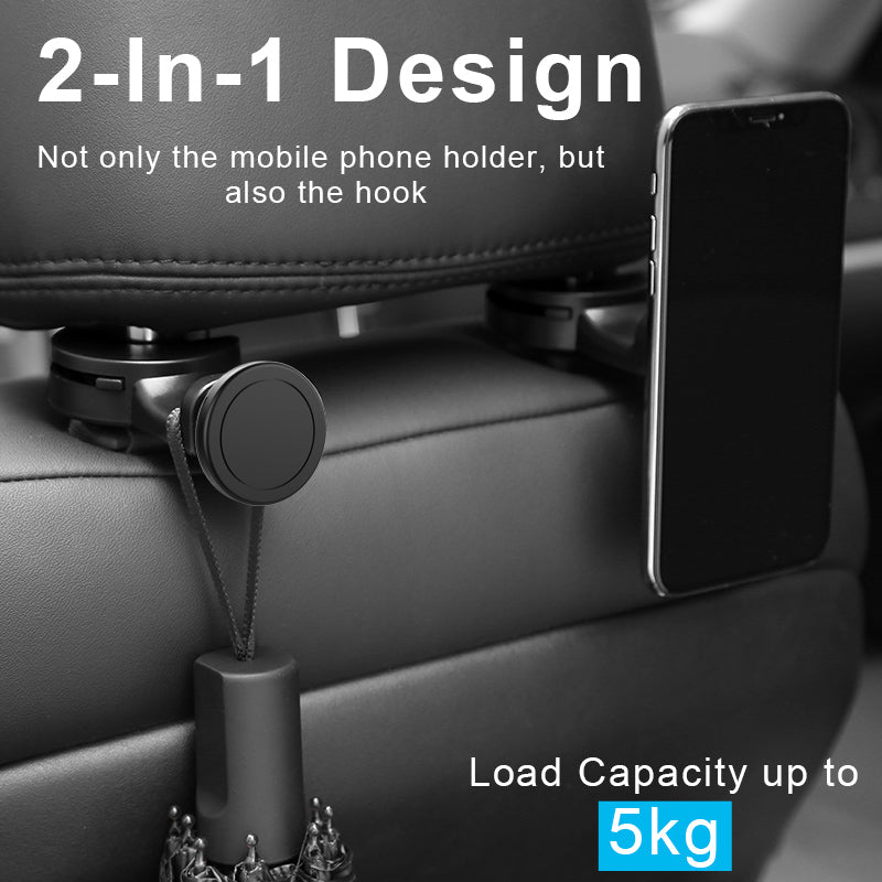 MAGNETIC SMARTPHONE HOLDER FOR CAR - HEADREST MOBILE PHONE HOLDER 