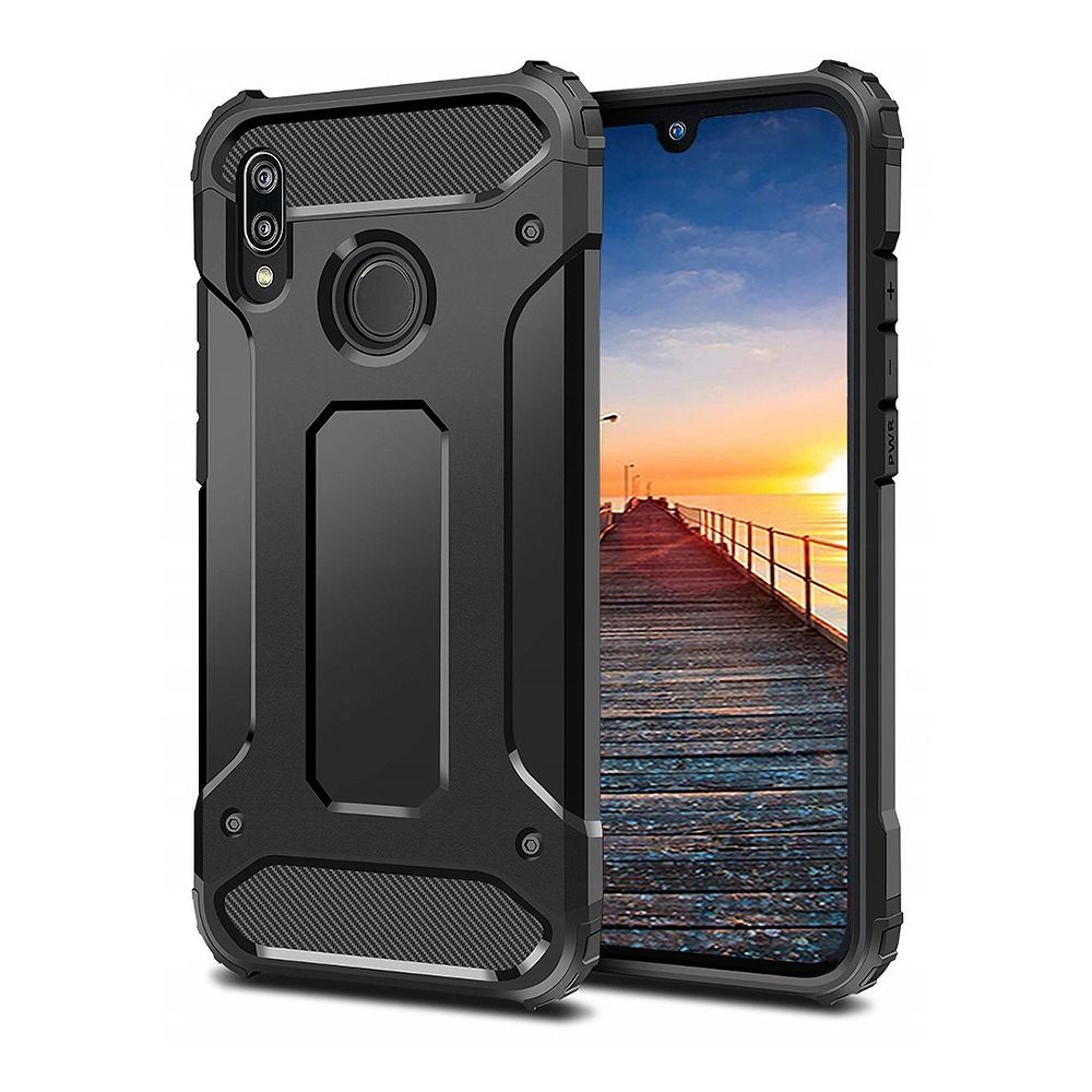 FUNDA BLINDADA PARA HUAWEI P SMART 2019 - ARMADURA RESISTENTE COLOR NEGRO